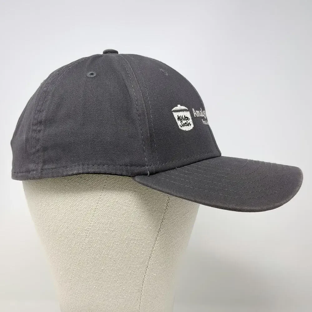 New Era Baseball Cap Gray M Amalgamated Sugar White Satin Stretch Fit Hat